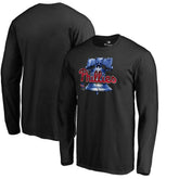 Philadelphia Phillies Midnight Mascot Long Sleeve T-Shirt - Black T-shirts