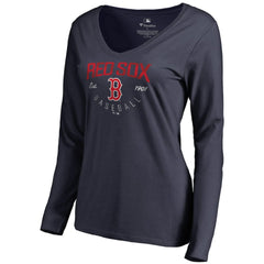 Boston Red Sox Women's Live For It Long Sleeve T-Shirt - Navy T-shirts