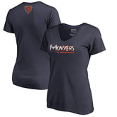 Chicago Bears Women's Monsters V-Neck T-Shirt Navy