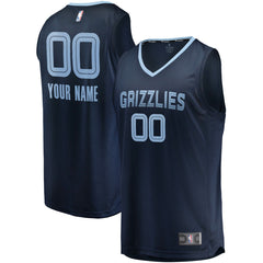NBA Memphis Grizzlies Fast Break Custom Replica Jersey Navy - Icon Edition