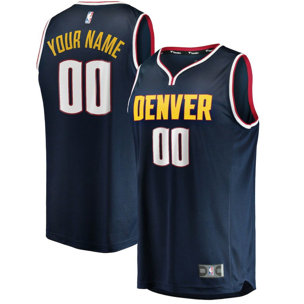 NBA Denver Nuggets Youth Fast Break Custom Replica Jersey Navy sale - Icon Edition