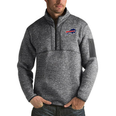 Buffalo Bills Antigua Fortune Big & Tall Quarter-Zip Pullover Jacket Charcoal