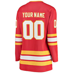NHL,Custom Calgary Flames Fanatics Women's Home Breakaway Custom Jersey - Red