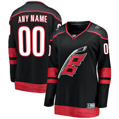 NHL Carolina Hurricanes Fanatics Women's Home Breakaway Custom Jersey - Black