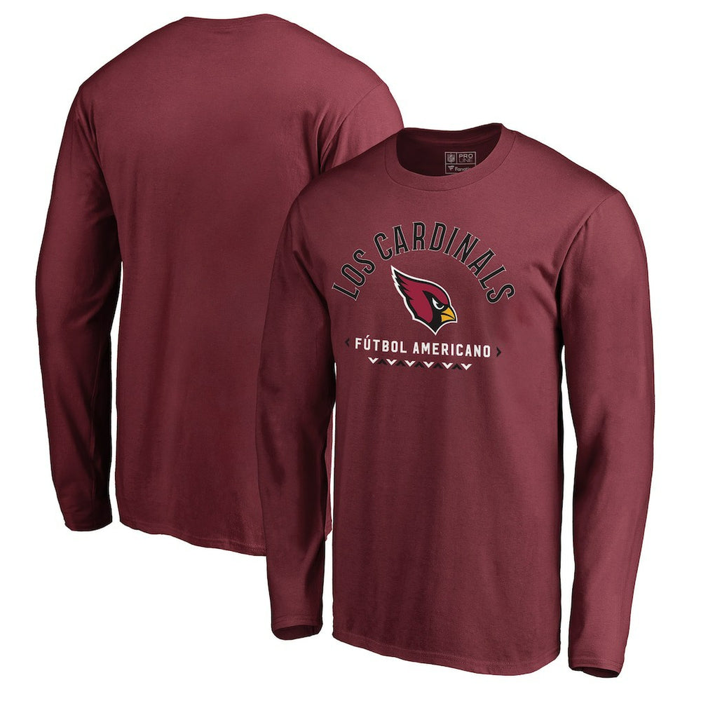 Arizona Cardinals Futbol Americano Long Sleeve T-Shirt Cardinal