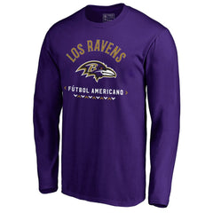 Baltimore Ravens Futbol Americano Long Sleeve T-Shirt Purple