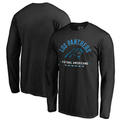 Carolina Panthers Futbol Americano Long Sleeve T-Shirt Black