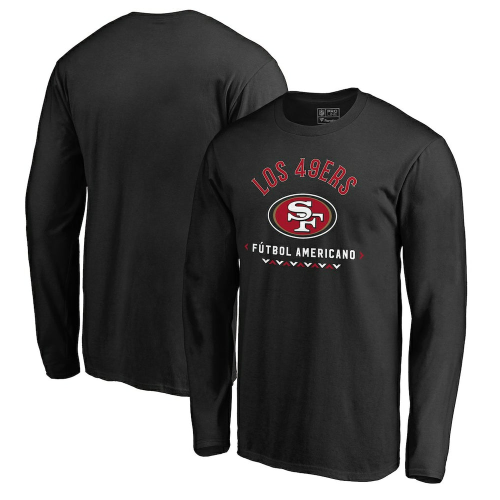San Francisco 49ers Futbol Americano Long Sleeve T-Shirt Black
