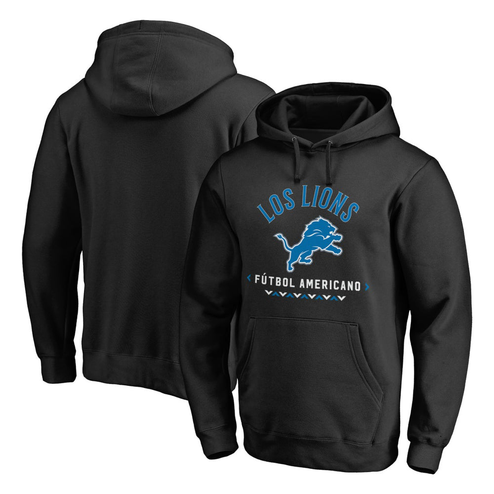 Detroit Lions Futbol Americano Pullover Hoodie Black