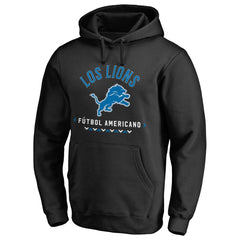 Detroit Lions Futbol Americano Pullover Hoodie Black
