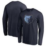 Memphis Grizzlies New Primary Logo Long Sleeve T-Shirt Navy