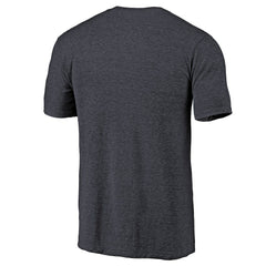 Chicago Bears Primary Logo Left Chest Distressed Tri-Blend T-Shirt Heathered Navy