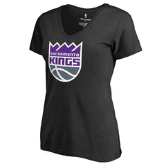 Sacramento Kings Women's Primary Logo V-Neck T-Shirt Black
