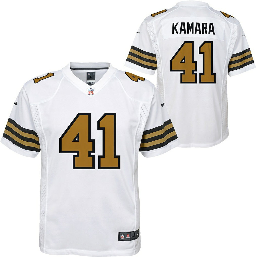 NFL Alvin Kamara New Orleans Saints Youth Game Jersey - White