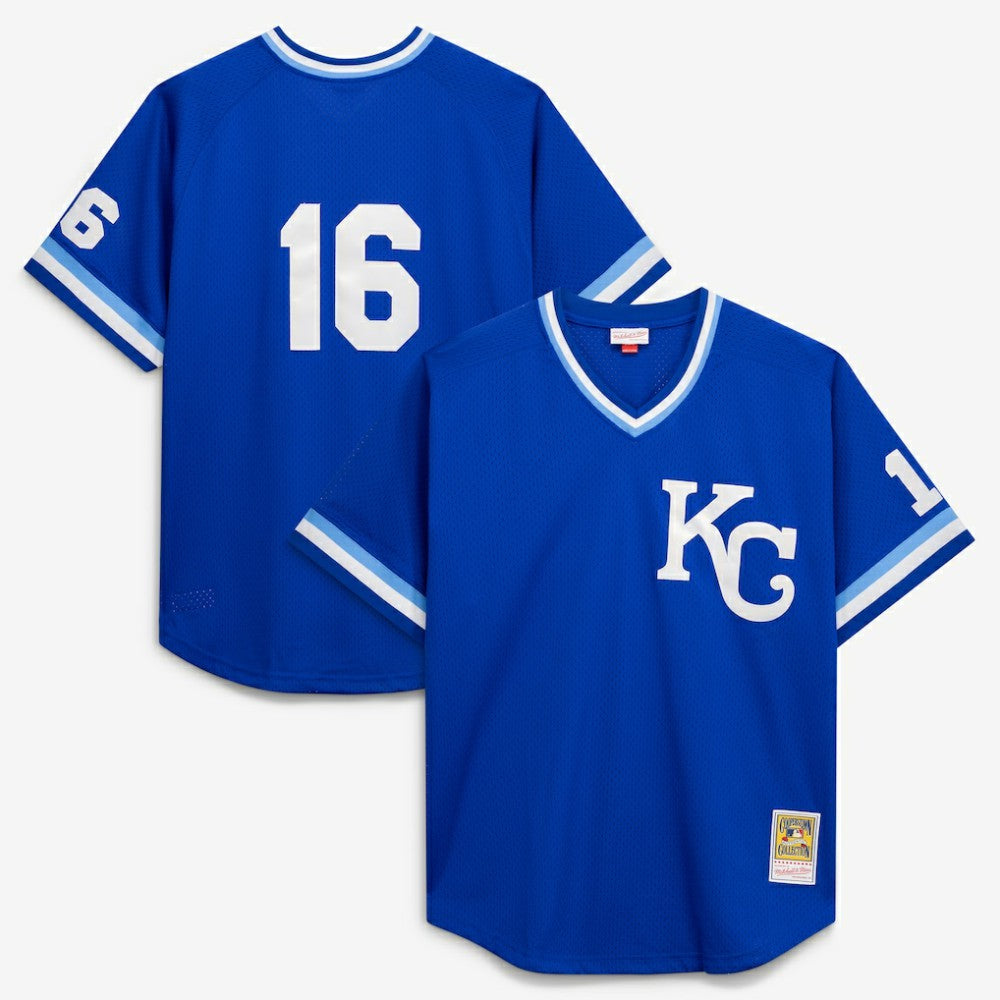 MLB Bo Jackson Kansas City Royals Mitchell & Ness Cooperstown Collection Big & Tall Mesh Batting Practice Jersey - Royal
