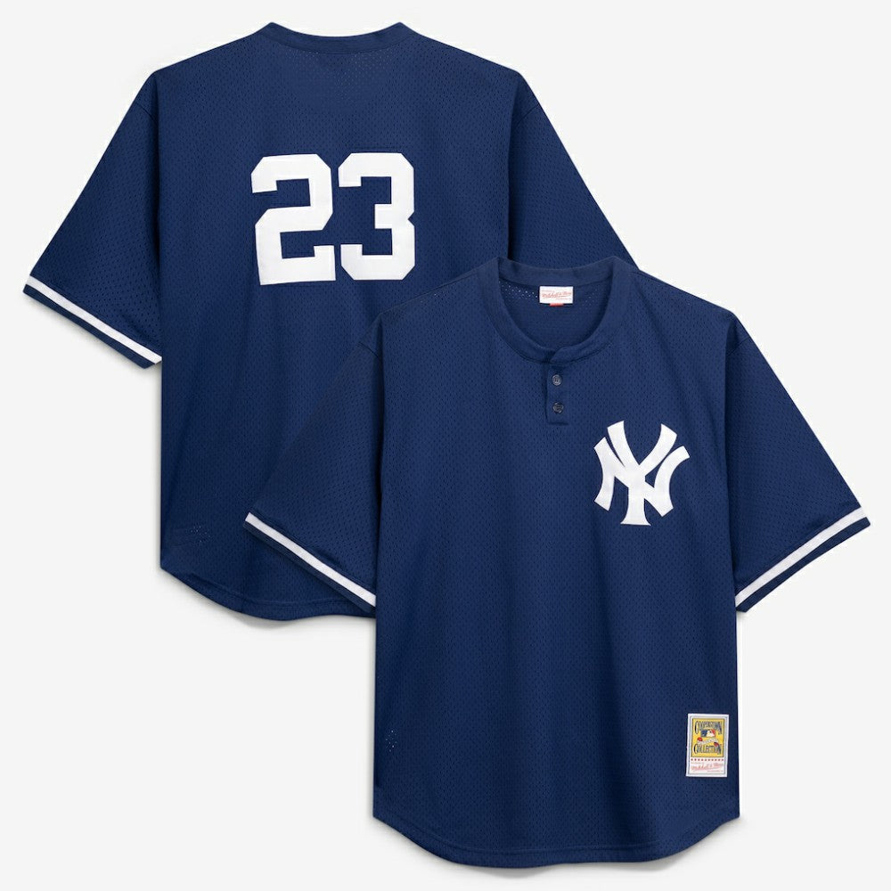 MLB Don Mattingly New York Yankees Mitchell & Ness Cooperstown Collection Big & Tall Mesh Batting Practice Jersey - Navy