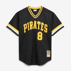 MLB Willie Stargell Pittsburgh Pirates Mitchell & Ness Cooperstown Collection Big & Tall Mesh Batting Practice Jersey - Black