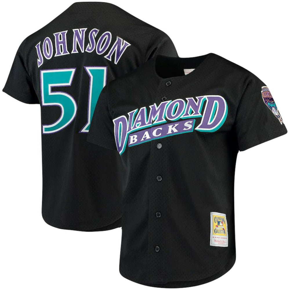 MLB Randy Johnson Arizona Diamondbacks Mitchell & Ness Big & Tall Cooperstown Mesh Batting Practice Jersey - Black