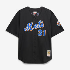 MLB Mike Piazza New York Mets Mitchell & Ness Big & Tall Cooperstown Mesh Batting Practice Jersey - Black