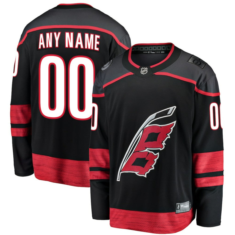NHL Carolina Hurricanes Fanatics Home Breakaway Custom Jersey - Black