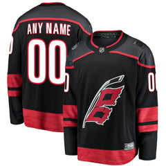 NHL Carolina Hurricanes Fanatics Home Breakaway Custom Jersey - Black