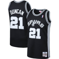 NBA Tim Duncan San Antonio Spurs 1998/99 Big & Tall Hardwood Classics Swingman Jersey - Black