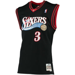 NBA Allen Iverson Philadelphia 76ers 2000/01 Big & Tall Hardwood Classics Swingman Jersey - Black