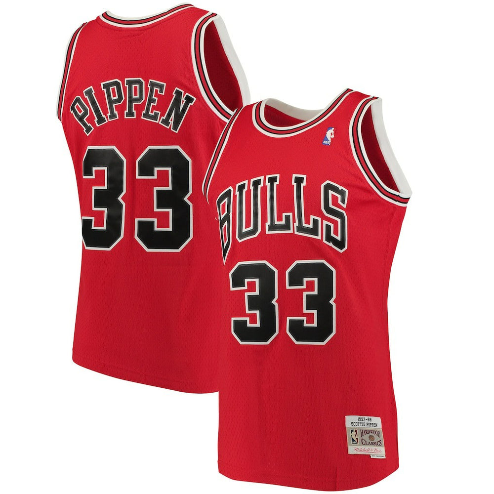 NBA Scottie Pippen Chicago Bulls 1997/98 Big & Tall Hardwood Classics Swingman Jersey sale - Red