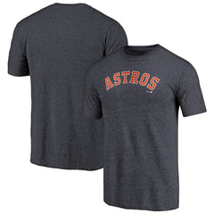 Houston Astros Team Wordmark Tri-Blend T-Shirt - Navy T-shirts