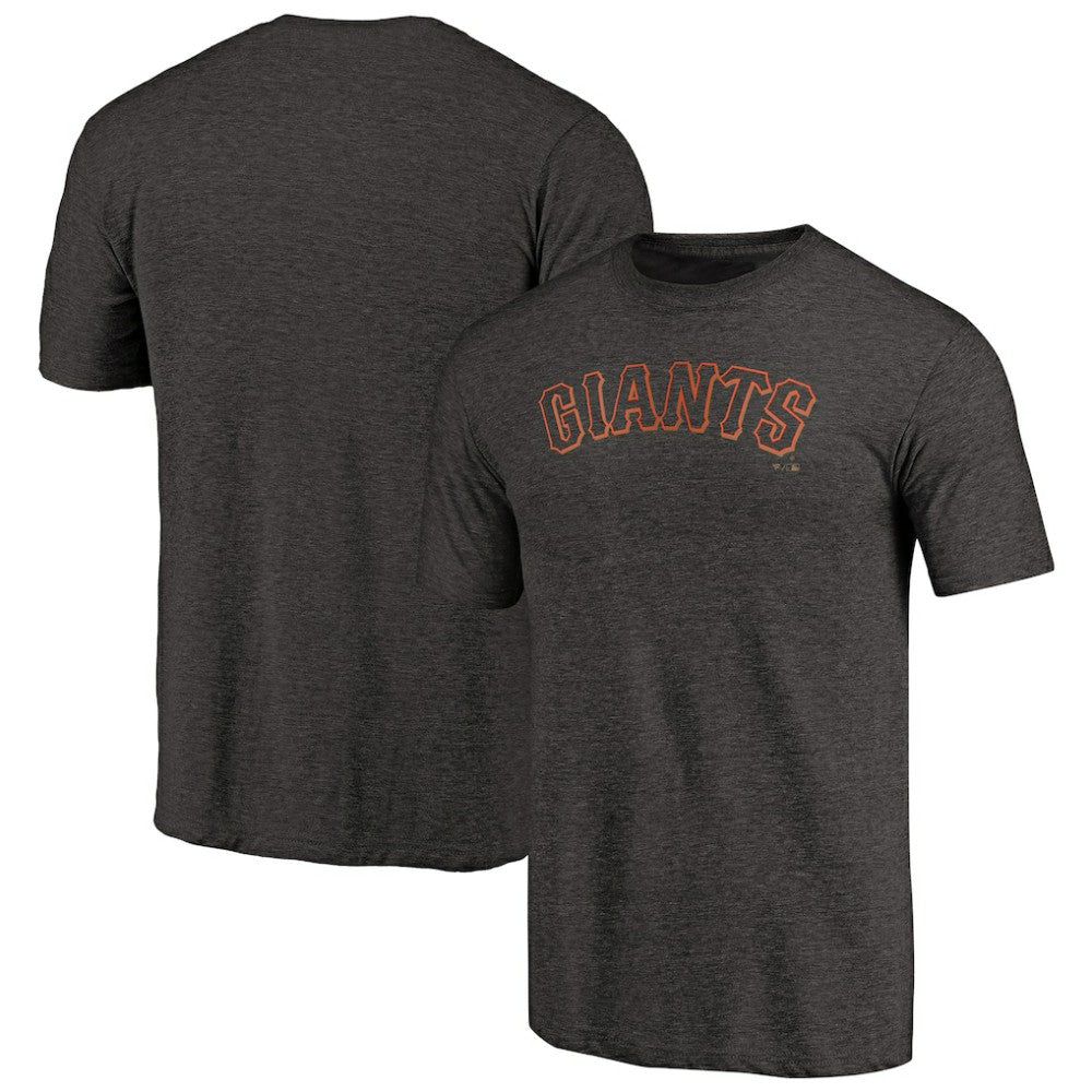 San Francisco Giants Team Wordmark Tri-Blend T-Shirt - Black T-shirts