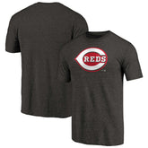 Cincinnati Reds Team Wordmark Tri-Blend T-Shirt - Black T-shirts