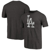 Los Angeles Dodgers Distressed Team Tri-Blend T-Shirt - Black T-shirts