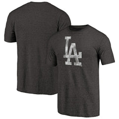 Los Angeles Dodgers Distressed Team Tri-Blend T-Shirt - Black T-shirts