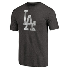 Los Angeles Dodgers Distressed Team Tri-Blend T-Shirt - Black T-shirts