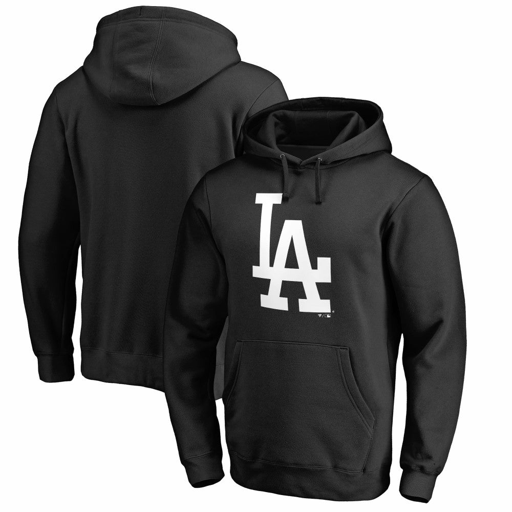 Los Angeles Dodgers Official Logo Fitted Pullover Hoodie - Black Hoodies