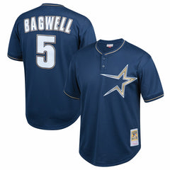 MLB Jeff Bagwell Houston Astros Mitchell & Ness Youth Cooperstown Collection Mesh Batting Practice Jersey - Navy