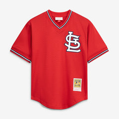 MLB Ozzie Smith St. Louis Cardinals Mitchell & Ness Youth Cooperstown Collection Mesh Batting Practice Jersey - Navy
