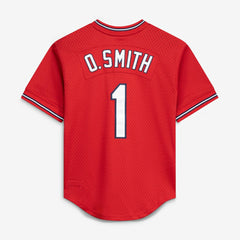 MLB Ozzie Smith St. Louis Cardinals Mitchell & Ness Youth Cooperstown Collection Mesh Batting Practice Jersey - Navy