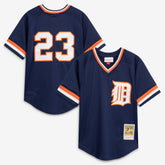 MLB Kirk Gibson Detroit Tigers Mitchell & Ness Youth Cooperstown Collection Mesh Batting Practice Jersey - Navy