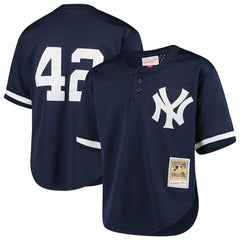 MLB Mariano Rivera New York Yankees Mitchell & Ness Youth Cooperstown Collection Mesh Batting Practice Jersey - Navy