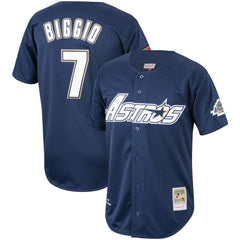 MLB Craig Biggio Houston Astros Mitchell & Ness Cooperstown Collection 1994 Authentic Jersey - Navy