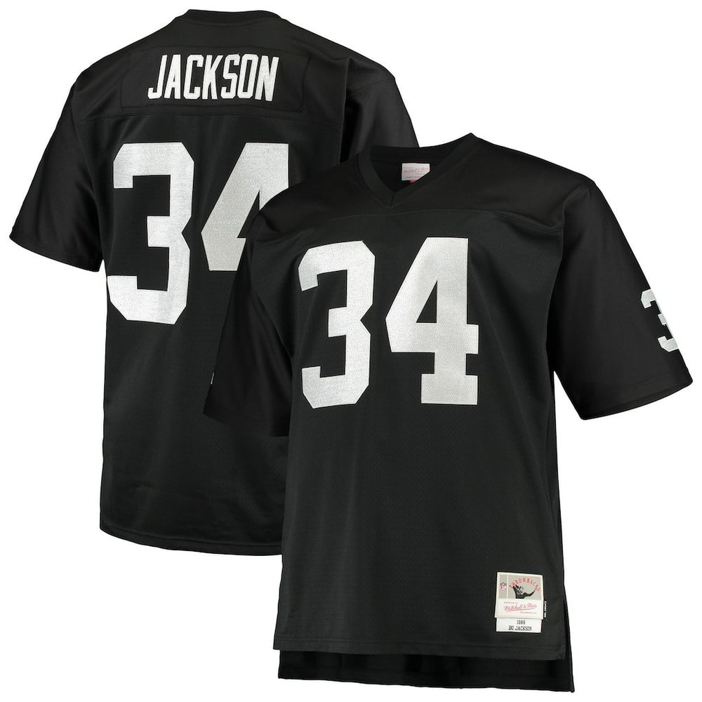 NFL Bo Jackson Las Vegas Raiders Big & Tall 1988 Retired Player Replica Jersey - Black sale
