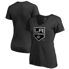 NHL Los Angeles Kings Women's Core Smoke V-Neck T-Shirt - Black