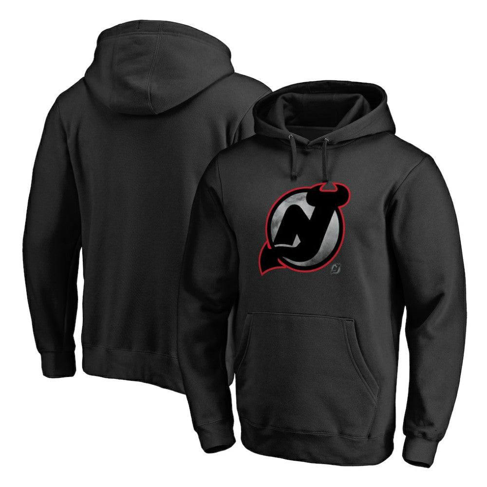 NHL New Jersey Devils Core Smoke Pullover Hoodie - Black