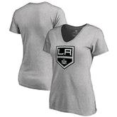 NHL Los Angeles Kings Women's Team Alternate V-Neck T-Shirt - Heather Gray