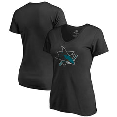 NHL San Jose Sharks Women's Team Alternate V-Neck T-Shirt - Black