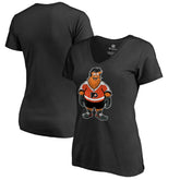 NHL Philadelphia Flyers Women's Gritty V-Neck T-Shirt - Black
