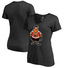 NHL Philadelphia Flyers Women's Gritty V-Neck T-Shirt - Black