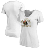 San Francisco 49ers Women's Quinten Helmet T-Shirt White