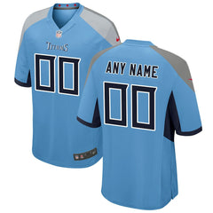 NFL Tennessee Titans Youth Alternate Custom Game Jersey - Light Blue